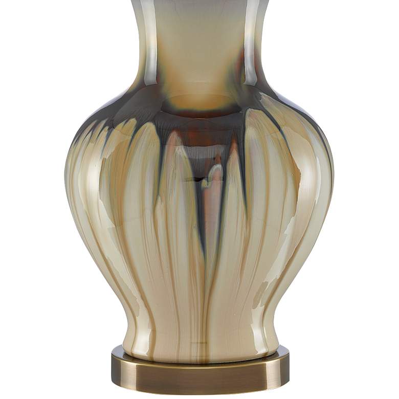 Image 3 Currey & Company Muscadine Cream Brown Vase Table Lamp more views