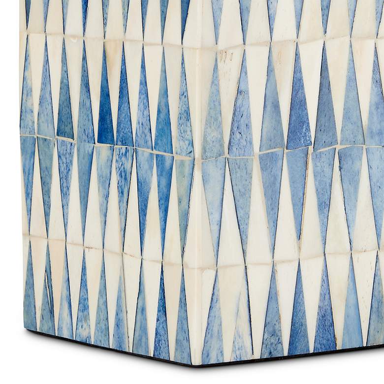 Image 4 Currey & Company Nadene 17 1/2" High Wood Blue White Table Lamp more views