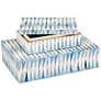 2_Currey & Company Nadene Blue and Ivory Boxes Set of 2 more views