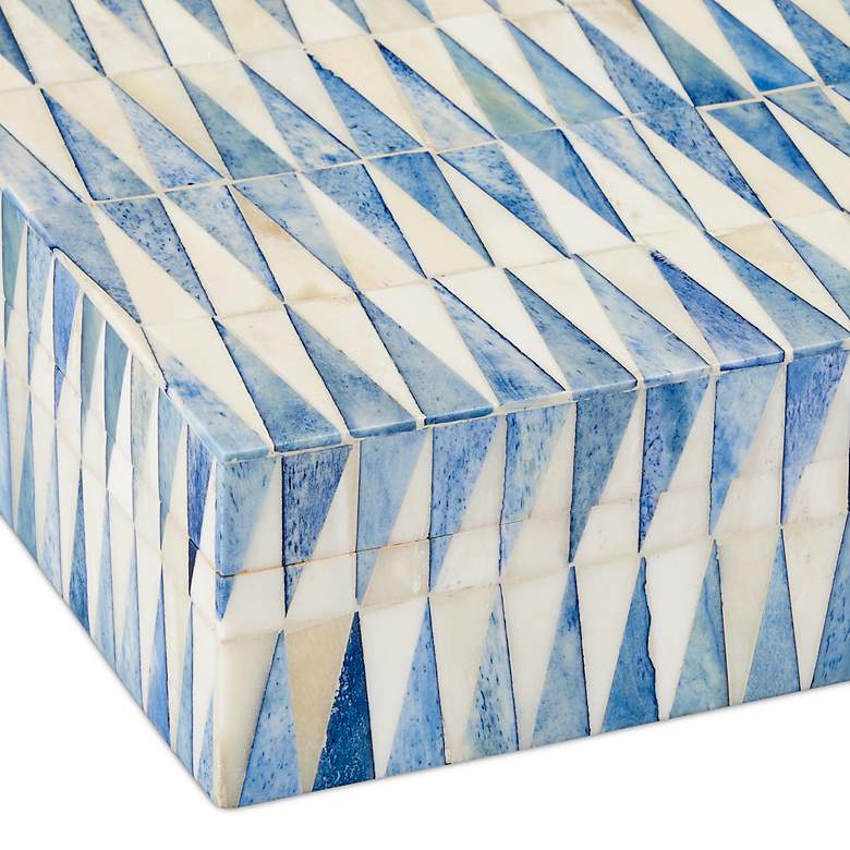 Image 3 Currey & Company Nadene Blue and Ivory Boxes Set of 2 more views