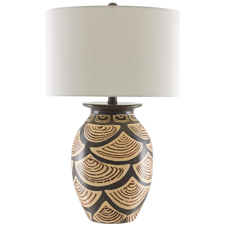 Image 1 Currey and Company Nahau Brown Rust Terracotta Table Lamp