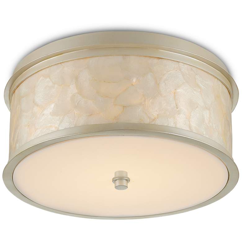 Image 3 Currey & Company Neith 13 3/4"W Sea Pearl LED Ceiling Light more views