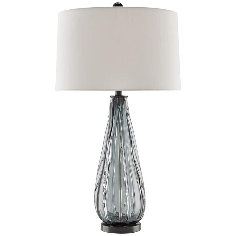 Image 1 Currey &amp; Company Nightcap 33 1/4 inch Blue-Gray Glass Table Lamp