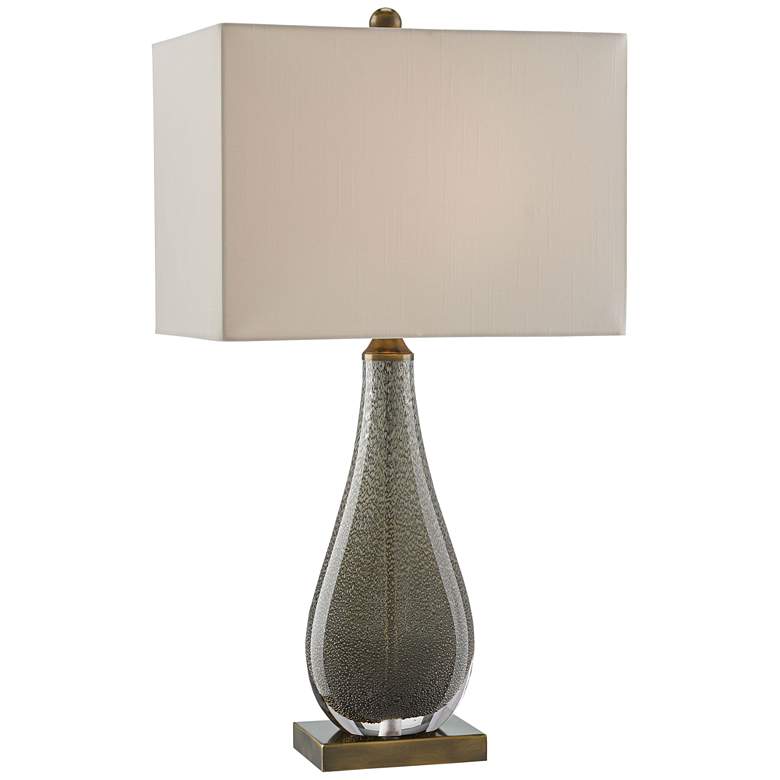 Image 1 Currey and Company Nightfall Charcoal Glass Table Lamp