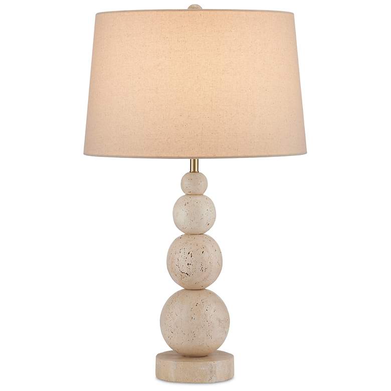 Image 1 Currey & Company Niobe Natural Travertine Table Lamp