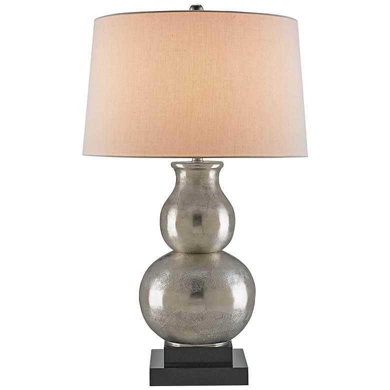 Image 1 Currey and Company Nora Nickel Marble Table Lamp