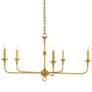 2_Currey & Company Nottaway 36" 5-Light Gold Candelabra Chandelier