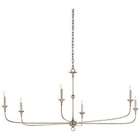 Image1 of Currey and Company Nottaway 61" Champagne Silver Candelabra Chandelier