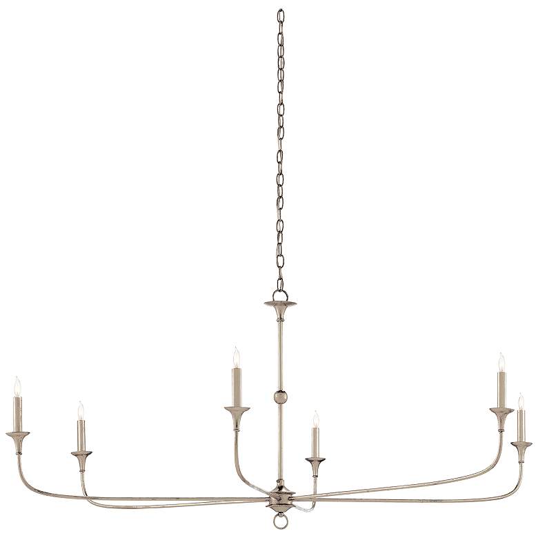 Image 1 Currey and Company Nottaway 61" Champagne Silver Candelabra Chandelier
