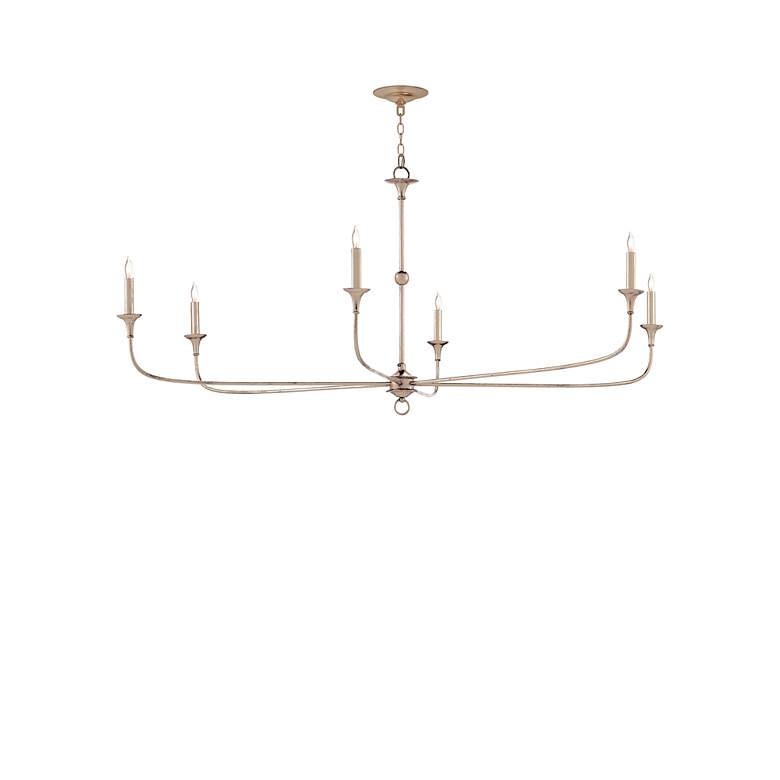 Image 3 Currey and Company Nottaway 61" Champagne Silver Candelabra Chandelier more views