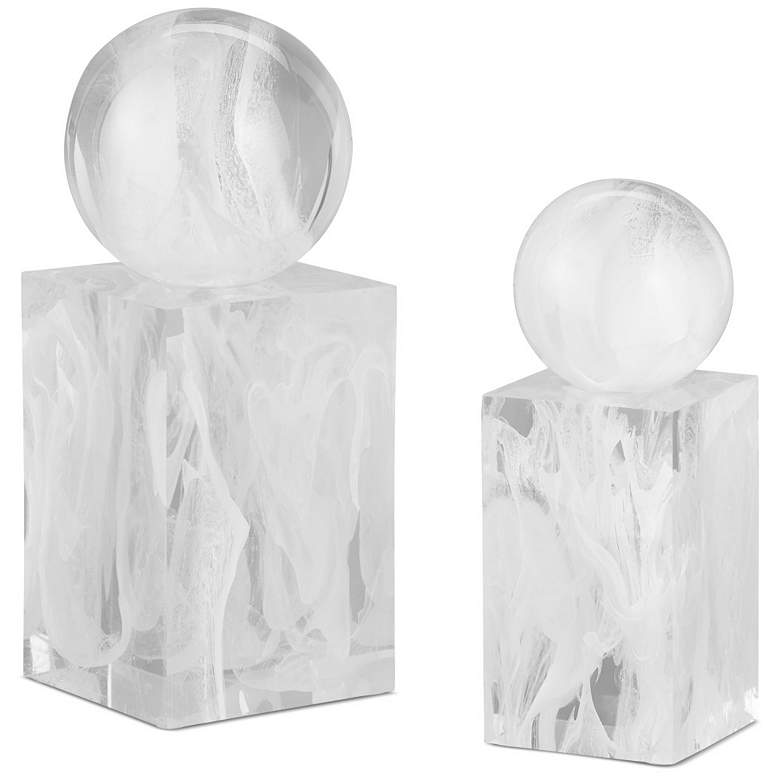 Image 1 Currey & Company Nova White Objects Set of 2