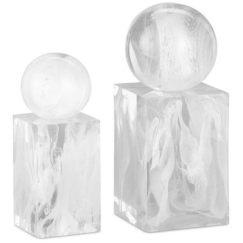 Image 4 Currey & Company Nova White Objects Set of 2 more views