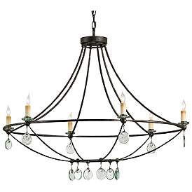 Image1 of Currey & Company Novella 35" Large Black 6-Light Chandelier
