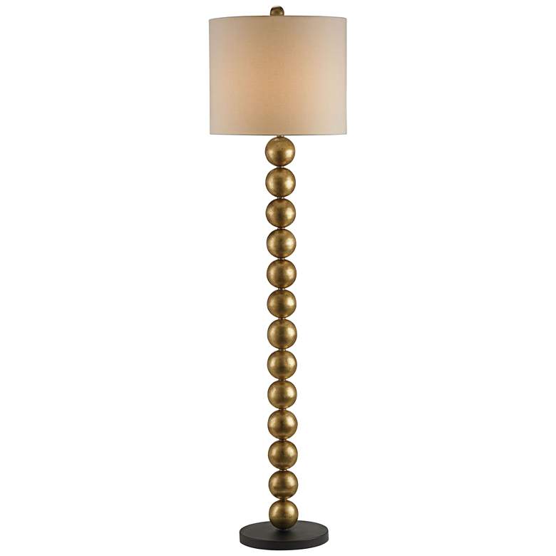 Image 1 Currey and Company Oakleigh Antique Gold Leaf Floor Lamp
