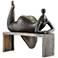 Currey & Company Odalisque 19 1/2" Wide Bronze Sculpture