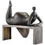 Currey and Company Odalisque 19 1/2" Wide Bronze Sculpture