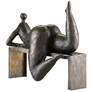 Currey and Company Odalisque 19 1/2" Wide Bronze Sculpture