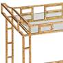 Currey and Company Odeon 36" Wide Gold Leaf Bar Cart