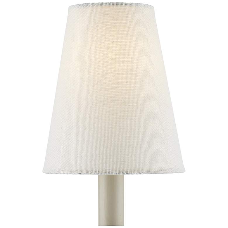 Image 1 Currey & Company Off-White Tapered Chandelier Shade 3x5x6 (Clip-On)
