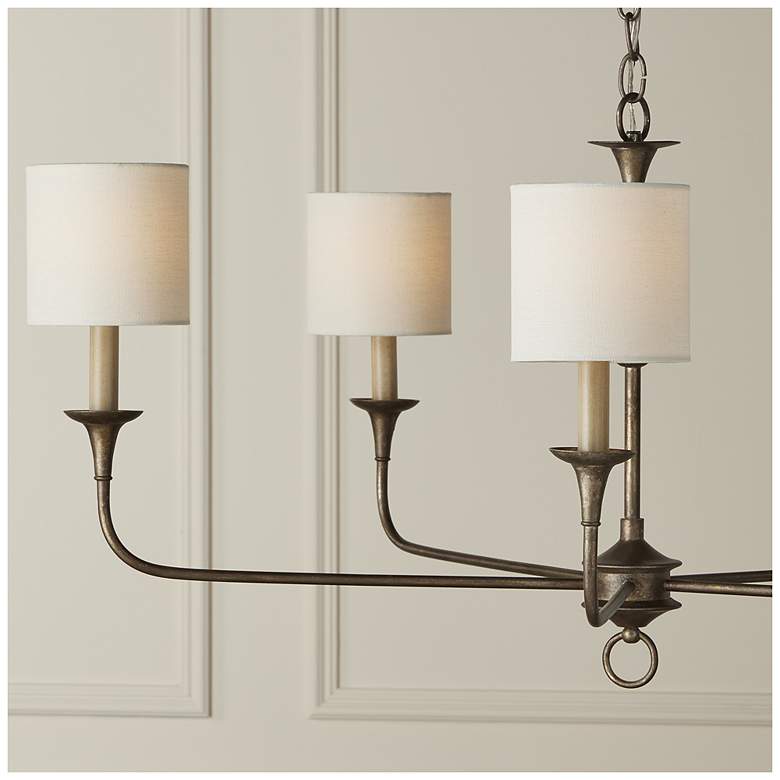 Image 4 Currey & Company Off-White Tapered Chandelier Shade 3x5x6 (Clip-On) more views