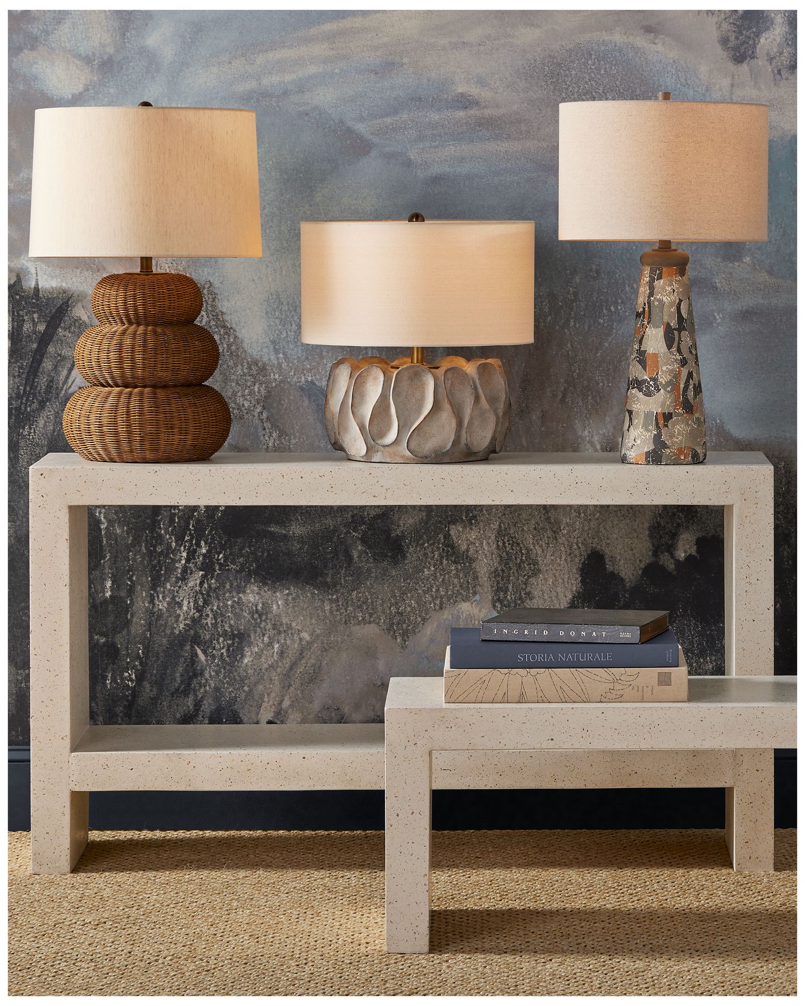 Image 6 Currey & Company Oldwalls 30" Mosaic Glass Modern Table Lamp more views