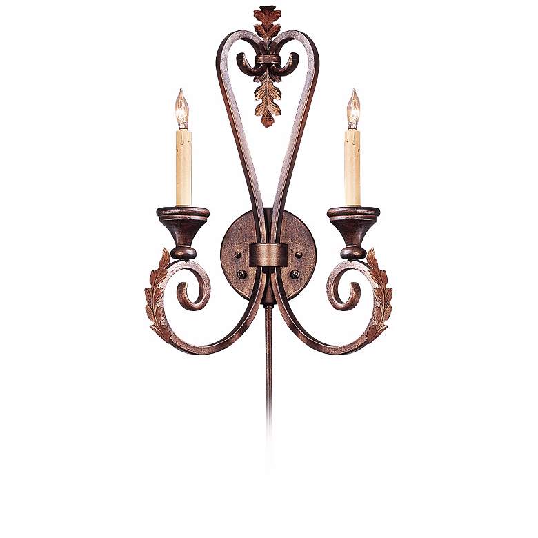 Image 1 Currey and Company Orleans 20 inch High Plug-In Wall Sconce
