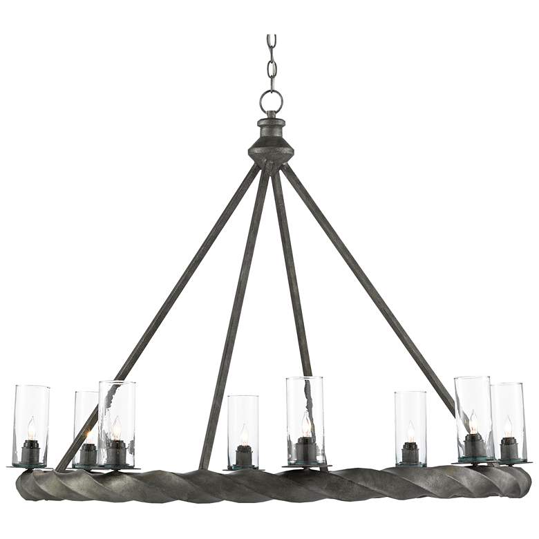Image 1 Currey & Company Orson 45" Black 8-Light Chandelier