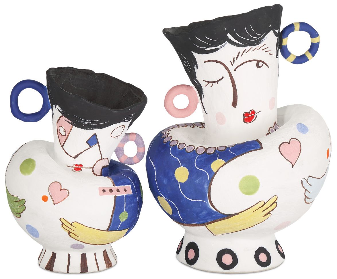 Image 2 Currey & Company Osamu Porcelain Vases Set of 2