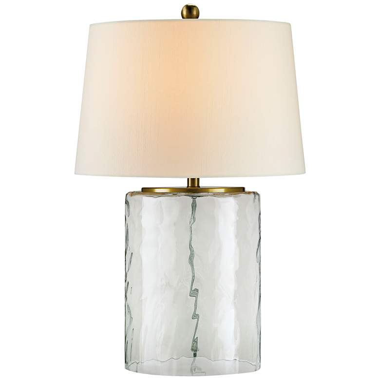 Image 1 Currey &amp; Company Oscar 25 inch Clear Water Glass Table Lamp