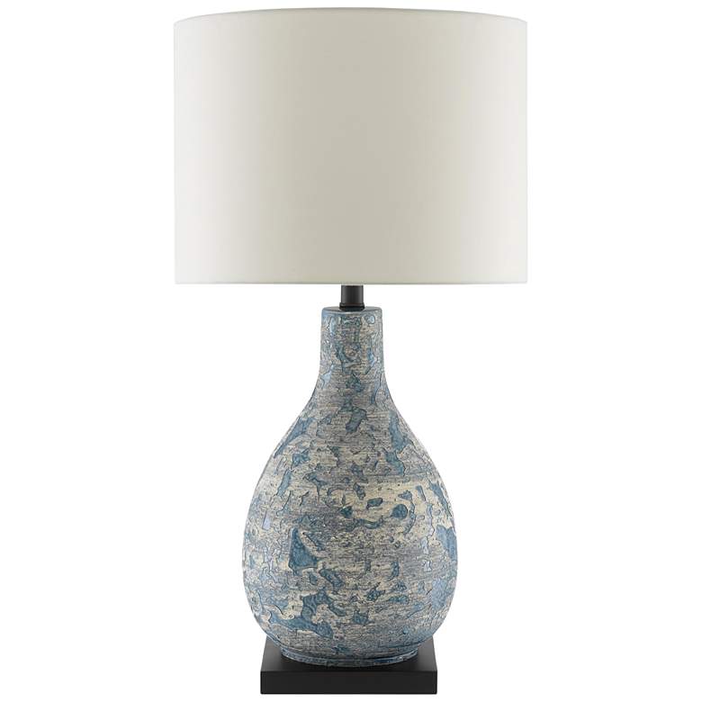 Image 2 Currey & Company Ostracon 28 1/2" Vintage Blue Ceramic Table Lamp