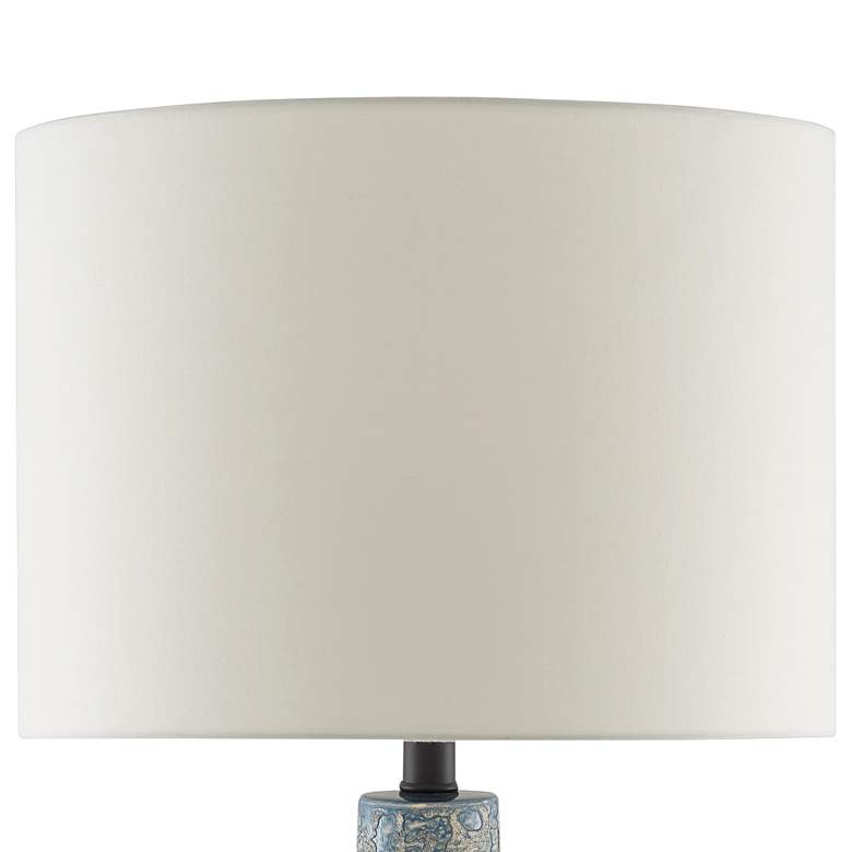 Image 3 Currey & Company Ostracon 28 1/2" Vintage Blue Ceramic Table Lamp more views
