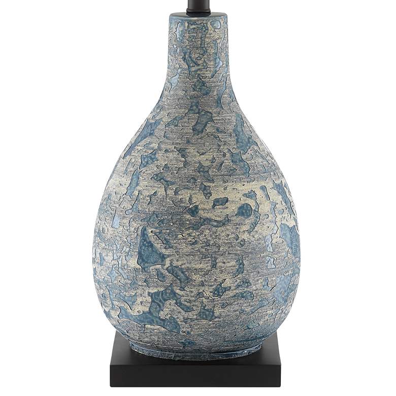 Image 4 Currey & Company Ostracon 28 1/2" Vintage Blue Ceramic Table Lamp more views