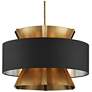 3_Currey & Company Oxenwood 24" Modern Brass and Black Chandelier more views