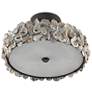 5_Currey & Company Oyster Shell 19" Wide Bronze Drum Ceiling Light more views