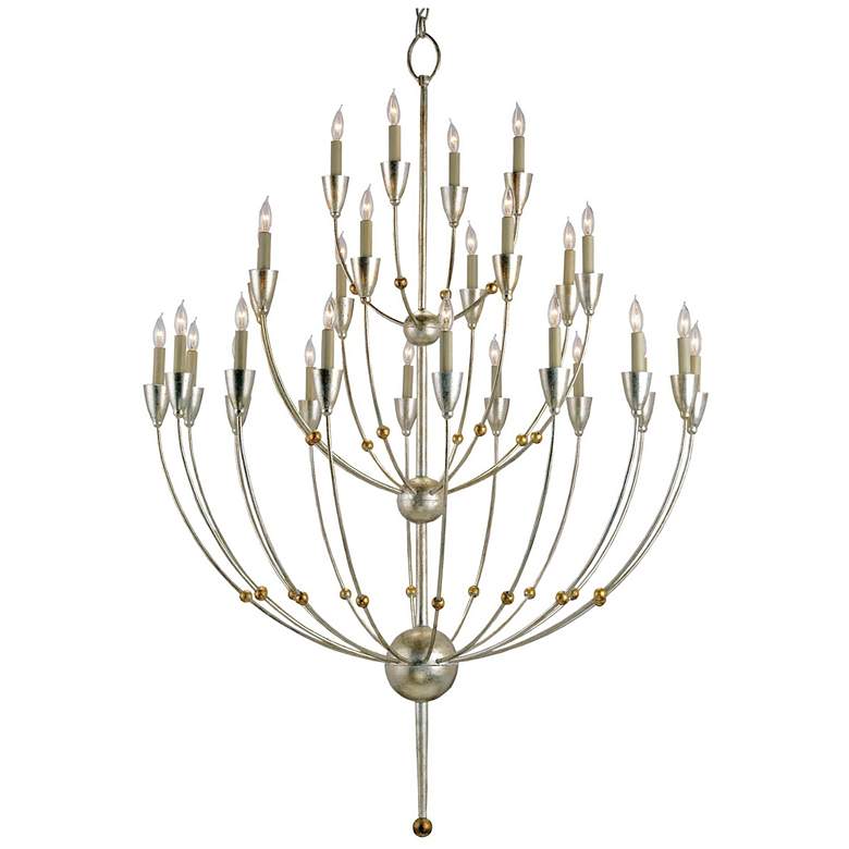 Image 1 Currey &#38; Company Paradox 42 inch Silver 28-Light Chandelier