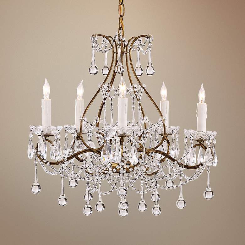 Image 1 Currey and Company Paramour Smoke Gold Crystal Chandelier