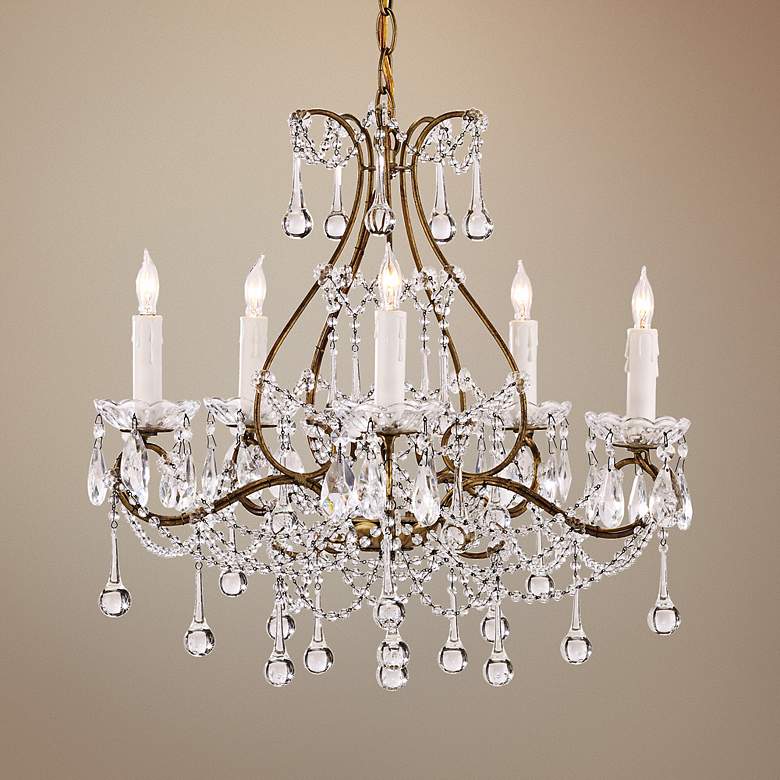 Image 1 Currey and Company Paramour Smoke Gold Crystal Chandelier