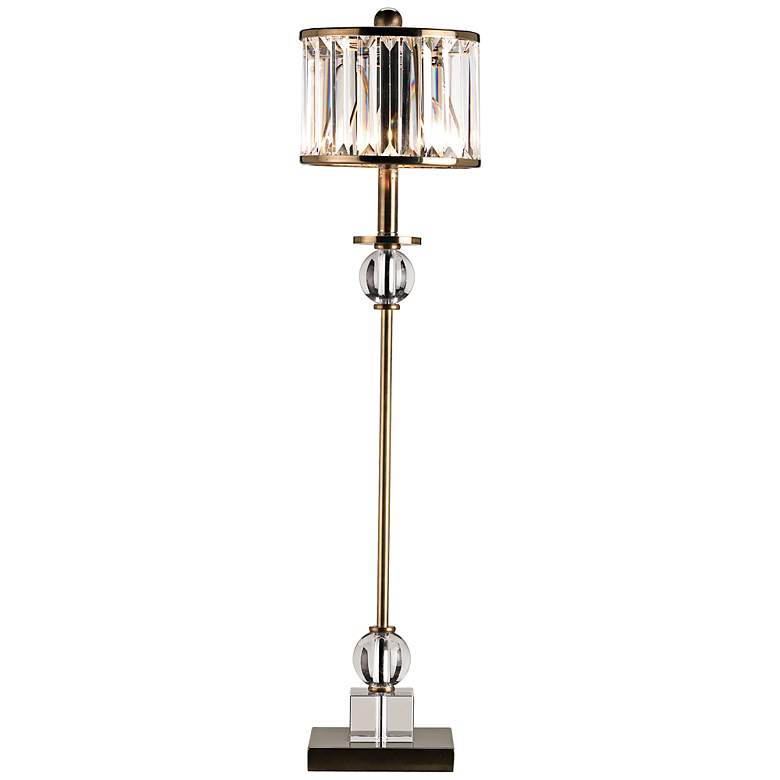 Image 1 Currey and Company Parfait Brass and Crystal Table Lamp