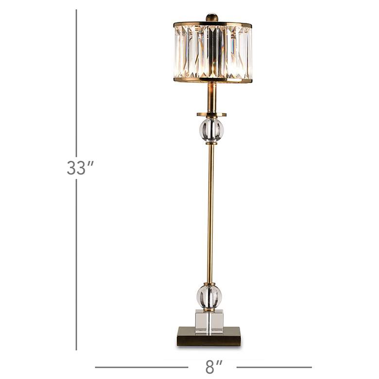 Image 5 Currey and Company Parfait Brass and Crystal Table Lamp more views