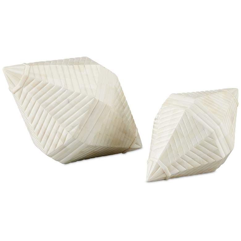Image 1 Currey & Company Pavi Bone Prism Set of 2