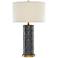 Currey and Company Pavo Black and Antique Brass Table Lamp