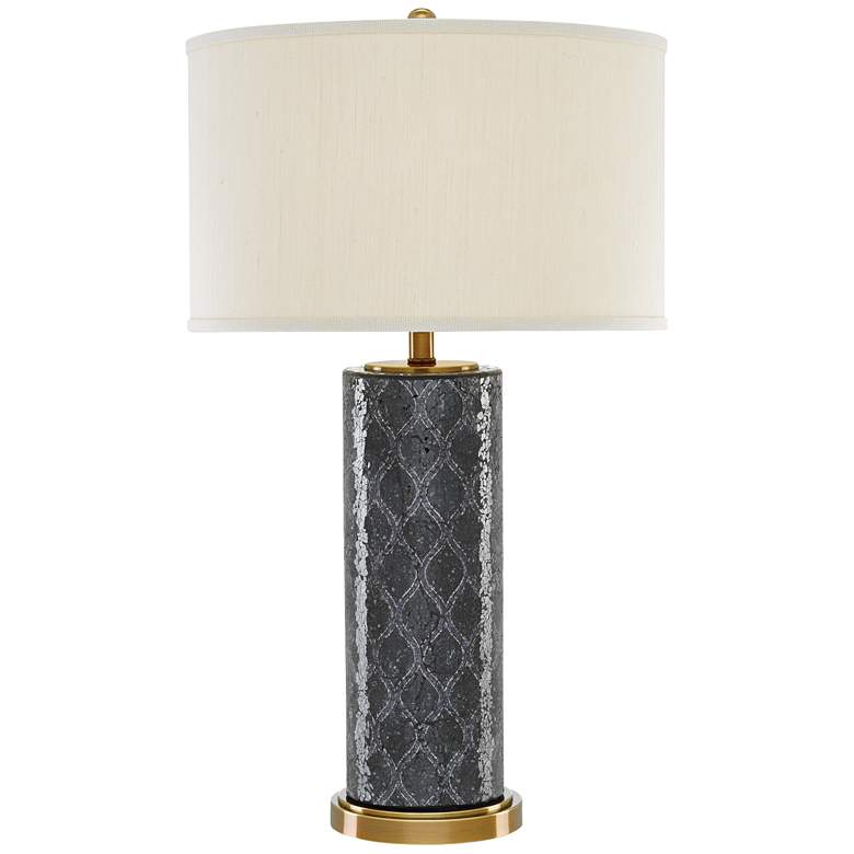 Image 1 Currey and Company Pavo Black and Antique Brass Table Lamp