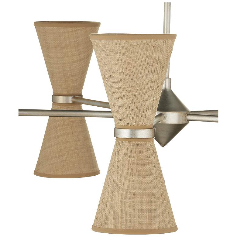Image 2 Currey & Company Pennyworth 36" Grasscloth 10-Light Chandelier more views