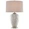 Currey and Company Peppergrass Taupe Ceramic Vase Table Lamp