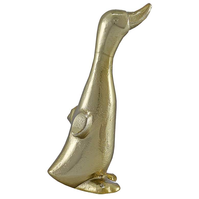 Image 1 Currey and Company Perri Gold 8 inch High Duck Figurine