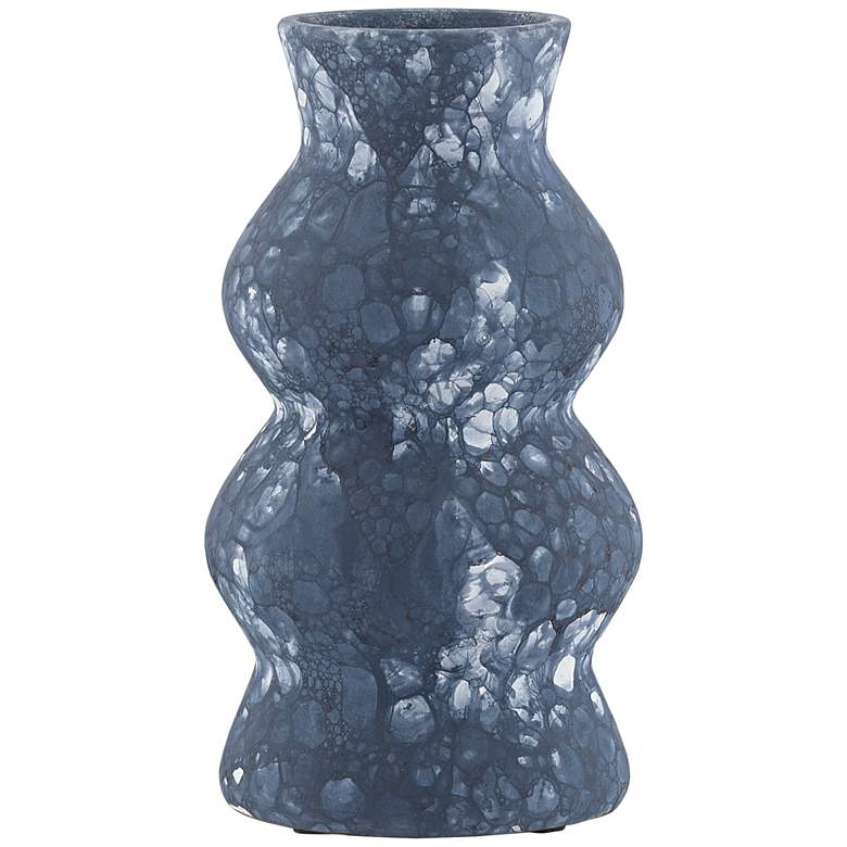 Image 1 Currey & Company Phonecian Navy 12 1/4"H Terracotta Vase