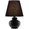 Currey and Company Piccolo 9" High Black Marble Mini Accent Table Lamp