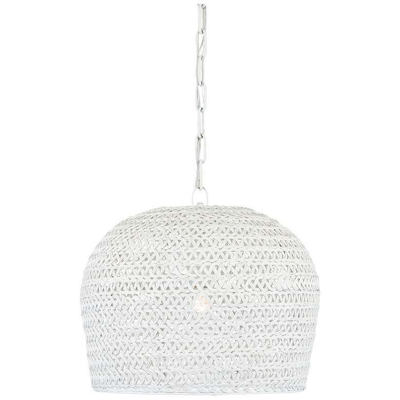 Image 1 Currey & Company Piero 16" Wide White Pendant Light