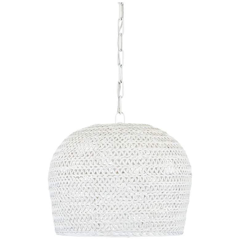 Image 2 Currey & Company Piero 16" Wide White Pendant Light more views
