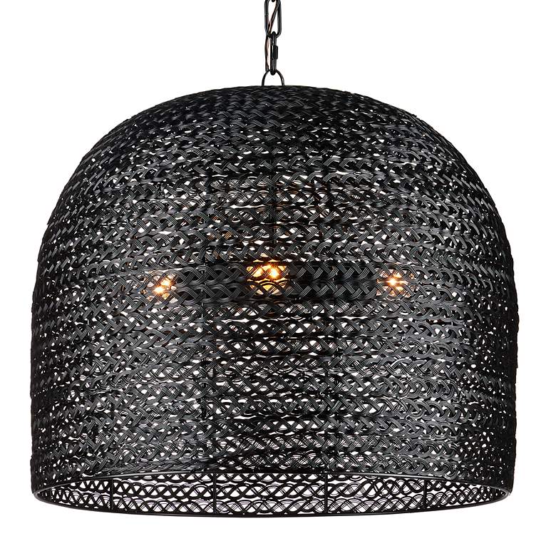 Image 5 Currey & Company Piero 22 1/4"W Satin Black 3-Light Pendant more views